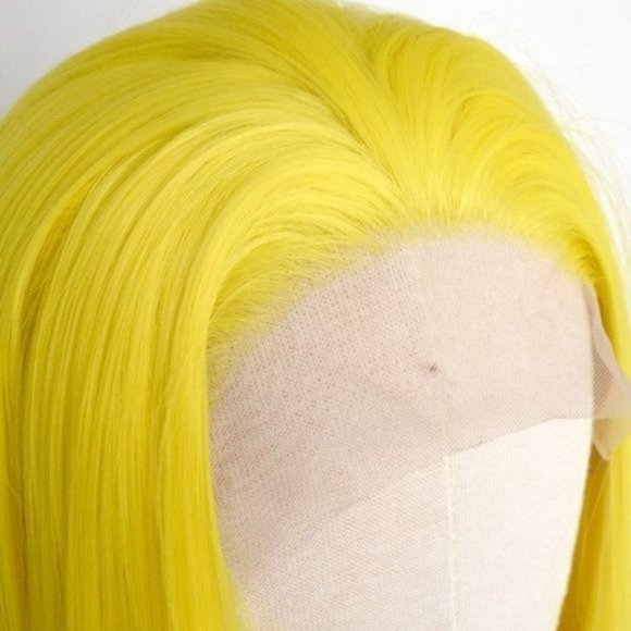 Yellow Straight Lace Wigs - Picture 3 of 6